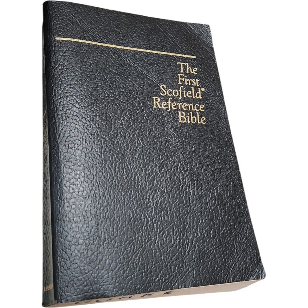 The First Scofield Reference Bible KJV Black Bonded Leather Barbour 1986 Edition